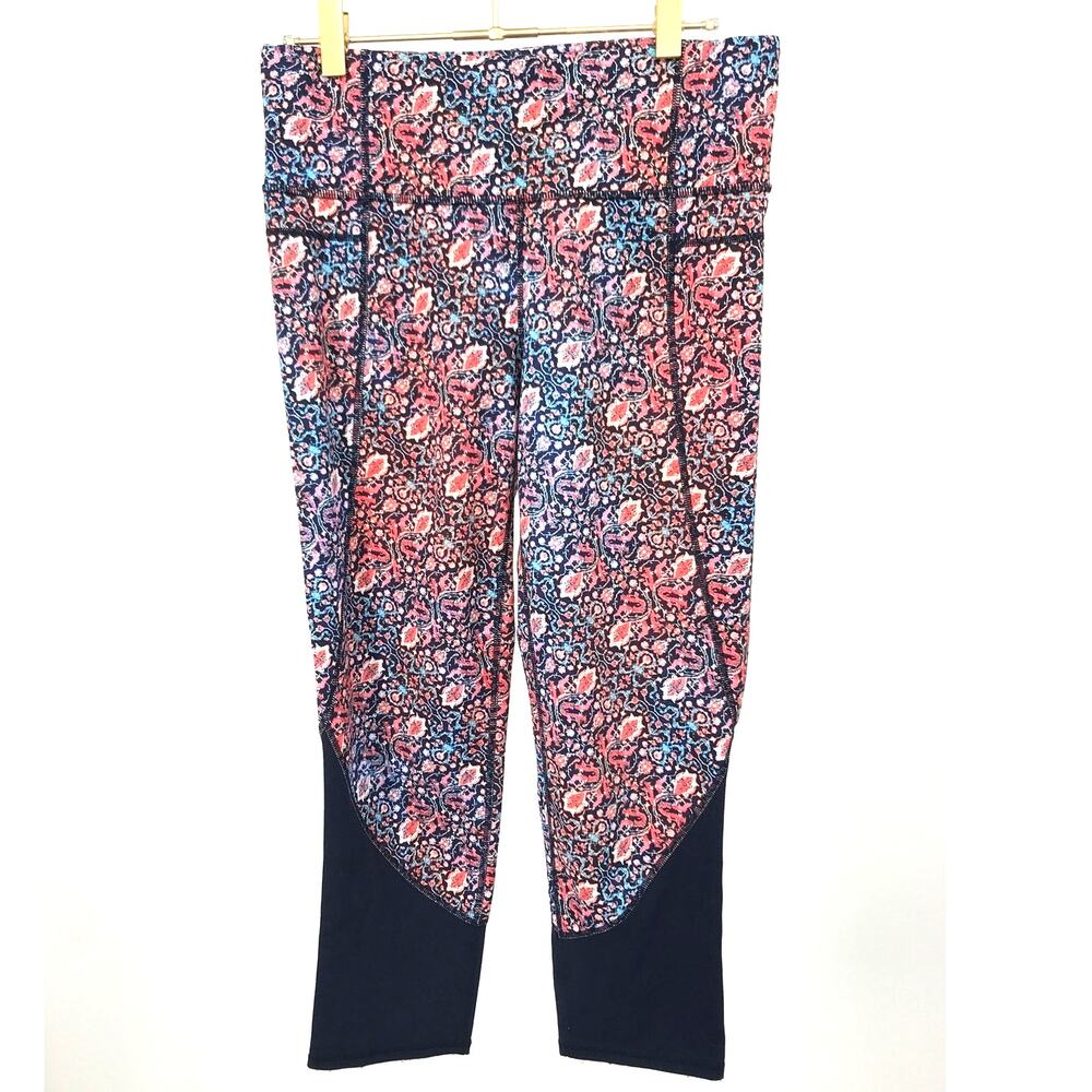 Athleta Womens Multicolor Print Cropped Leggings Size M
